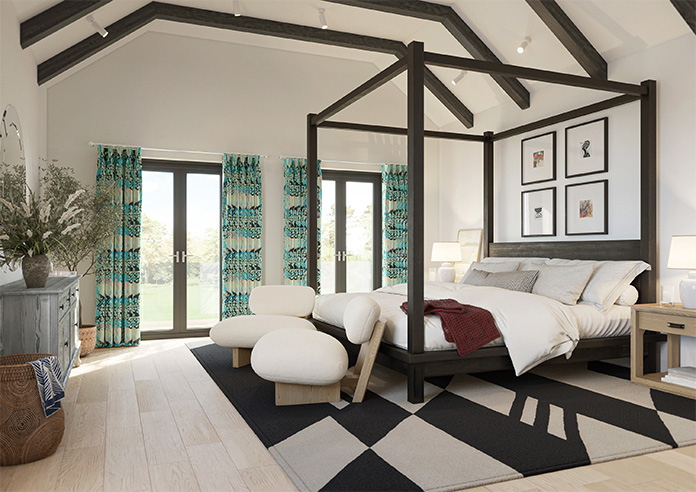 Faded Glamour, Absinthe Black - Made To Measure Curtains - Image 8